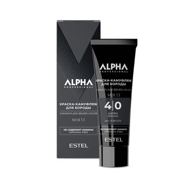 Estel Professional Краска-камуфляж для бороды Alpha Pro, 4/0 шатен, 40 мл купить