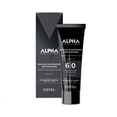 Estel Professional Краска-камуфляж для бороды Alpha Pro, 6/0 тёмно-русый, 40 мл купить