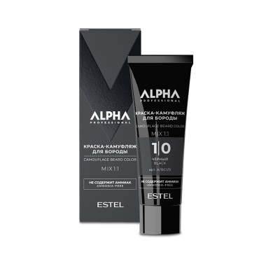 Estel Professional Краска-камуфляж для бороды Alpha Pro, 1/0 черный, 40 мл купить