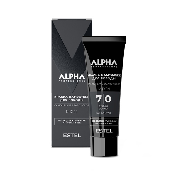 Estel Professional Краска-камуфляж для бороды Alpha Pro, 7/0 русый, 40 мл купить