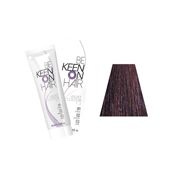 Keen Стойкая крем-краска без аммиака Velvet Colour, 4.6 Дикая слива Mittelbraun Violet (Wildpflaume), 100 мл купить