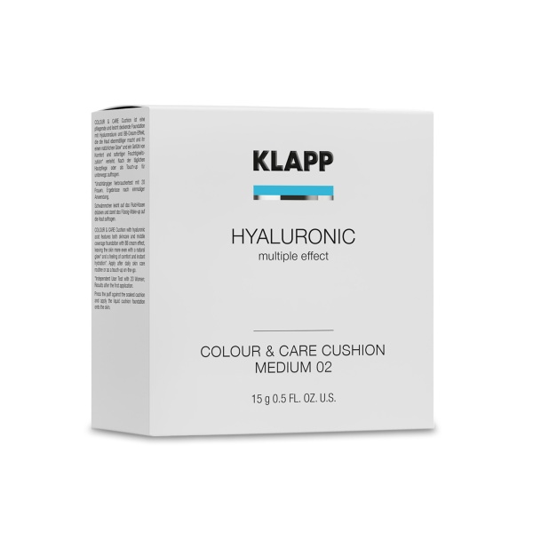 Klapp Тональный увлажняющий крем-кушон Hyaluronic Color & Care Cushion Foundation, №02 средний Medium, 15 гр купить