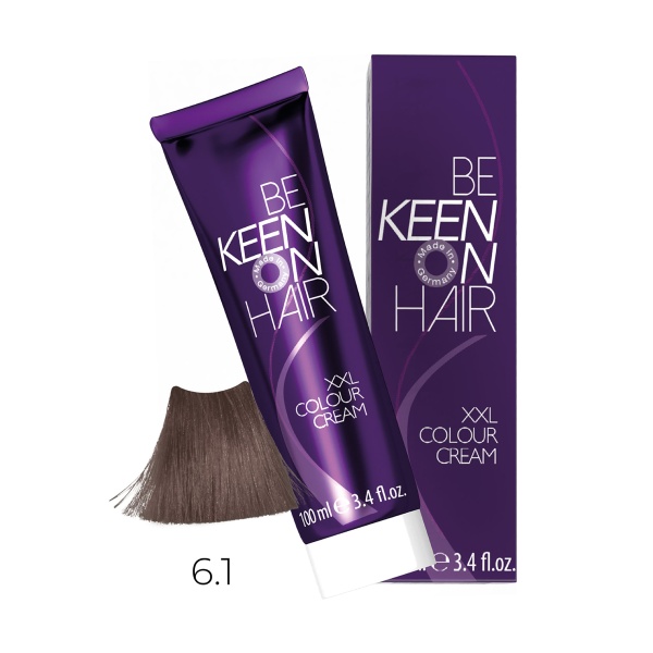 Keen Крем-краска для волос XXL Colour Cream, 6.1 Темно-пепельный блондин, 100 мл купить