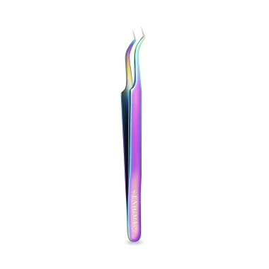 Enigma Пинцет мини L изогнутый 90° с ручной заточкой Extra-Sharp, Chameleon купить