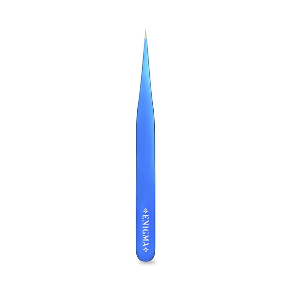 Enigma Пинцет прямой с ручной заточкой Extra-Sharp, Blue Metallic купить