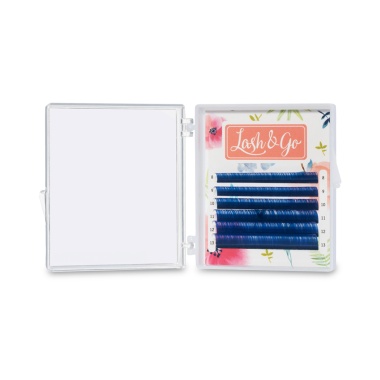 Lash&Go Ресницы микс, цветные, Синий, 0.07/C/7-12 мм, 6 линий купить