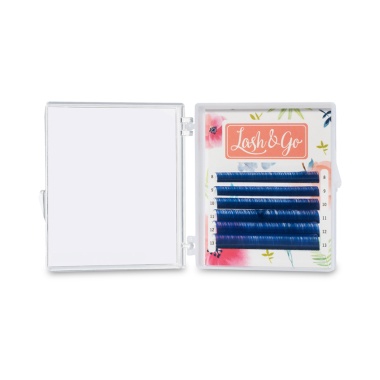 Lash&Go Ресницы микс, цветные, Синий, 0.10/D/8-13 мм, 6 линий купить