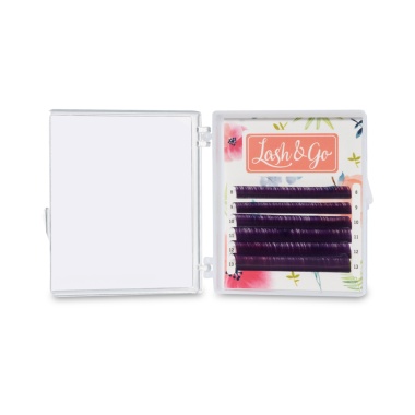 Lash&Go Ресницы микс, цветные, Фиолетовый, 0.07/D/8-13 мм, 6 линий купить