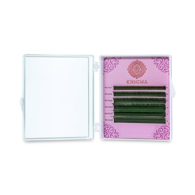 Enigma Ресницы микс, цветные, Green, 0.10/L/7-12 мм, 6 линий купить