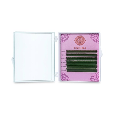 Enigma Ресницы микс, цветные, Green, 0.10/M/8-13 мм, 6 линий купить