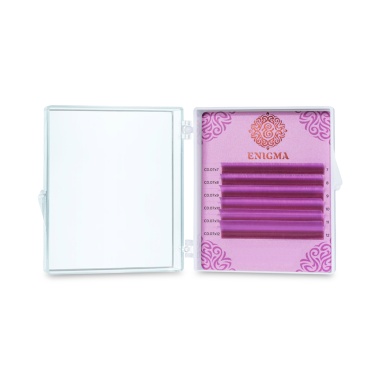 Enigma Ресницы микс, цветные, Lavender, 0.07/C/8-13 мм, 6 линий купить