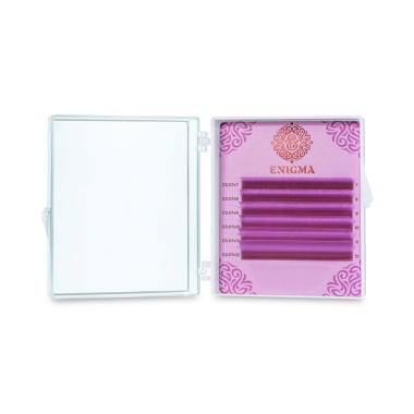 Enigma Ресницы микс, цветные, Lavender, 0.10/C/7-12 мм, 6 линий купить