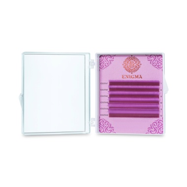 Enigma Ресницы микс, цветные, Lavender, 0.10/D/7-12 мм, 6 линий купить