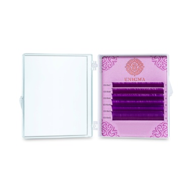 Enigma Ресницы микс, цветные, Purple, 0.07/M/8-13 мм, 6 линий купить