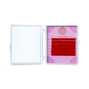 Enigma Ресницы микс, цветные, Red, 0.07/C/8-13 мм, 6 линий купить