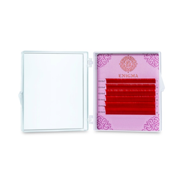 Enigma Ресницы микс, цветные, Red, 0.10/C/8-13 мм, 6 линий купить