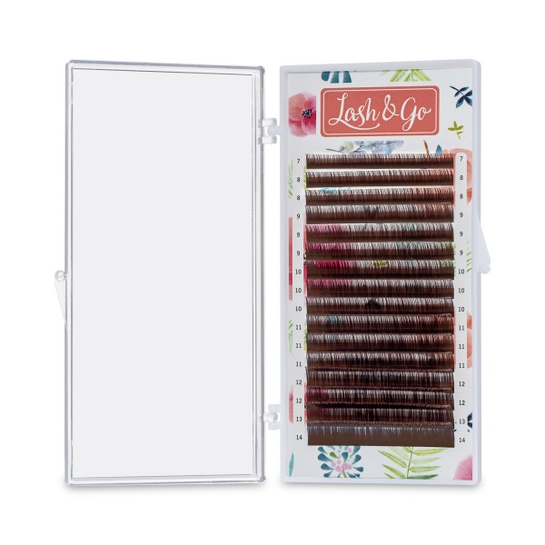 Lash&Go Ресницы микс, коричневые Латте, 0.10/C/7-14 мм, 16 линий купить