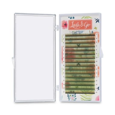 Lash&Go Ресницы микс, цветные, Светло-зеленый, 0.10/C/7-14 мм, 16 линий купить