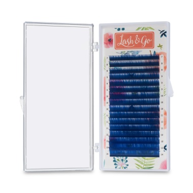 Lash&Go Ресницы микс, цветные, Синий, 0.10/D/7-14 мм, 16 линий купить