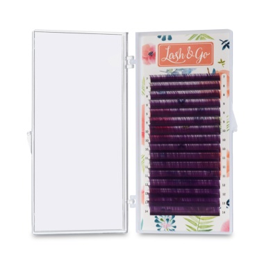 Lash&Go Ресницы микс, цветные, Фиолетовые, 0.10/M/7-14 мм, 16 линий купить