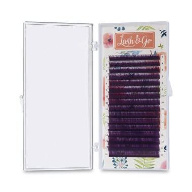 Lash&Go Ресницы микс, цветные, Фиолетовый, 0.10/D/7-14 мм, 16 линий купить