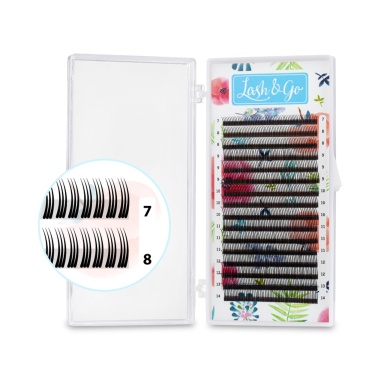 Lash&Go Ресницы микс, черные, 3D 0,07/C/7-14 мм, 16 линий купить