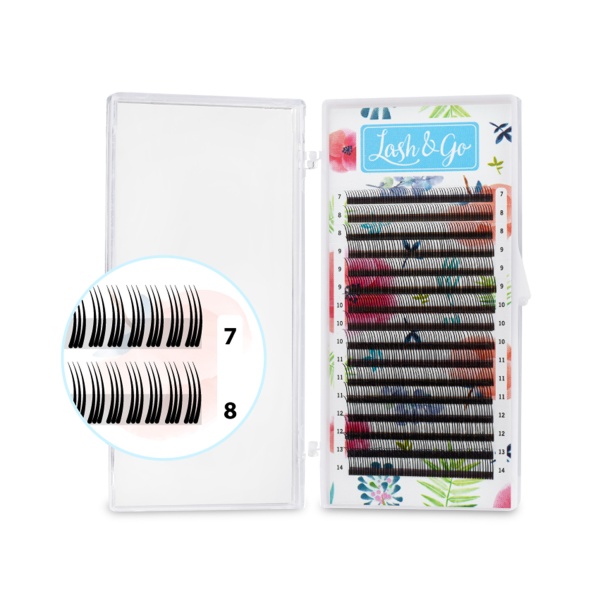 Lash&Go Ресницы микс, черные, 3D 0,07/D/7-14 мм, 16 линий купить