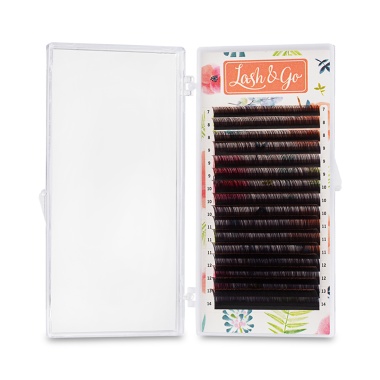 Lash&Go Ресницы омбре микс, Коричневый, 0.07/C/7-14 мм, 16 линий купить