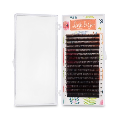 Lash&Go Ресницы омбре микс, Коричневый, 0.10/C/7-14 мм, 16 линий купить
