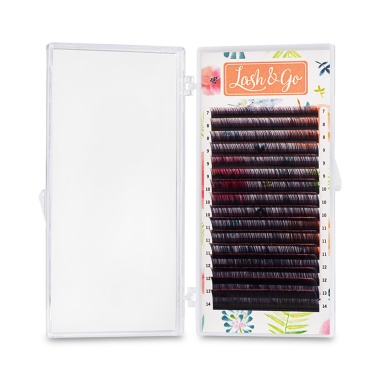Lash&Go Ресницы омбре микс, Розовый, 0.07/C/7-14 мм, 16 линий купить