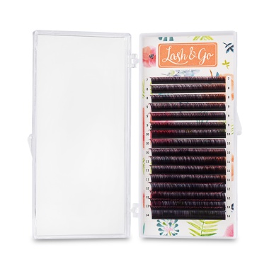 Lash&Go Ресницы омбре микс, Розовый, 0.07/C/7-14 мм, 16 линий купить