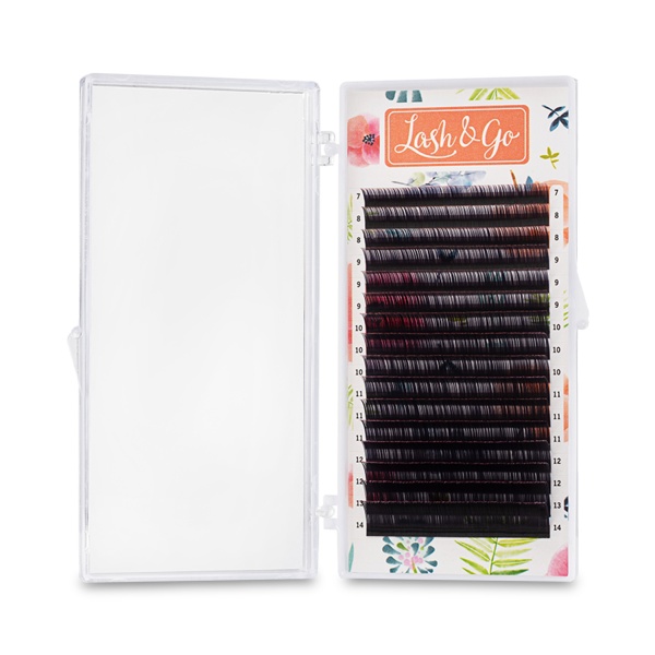 Lash&Go Ресницы омбре микс, Розовый, 0.10/C/7-14 мм, 16 линий купить