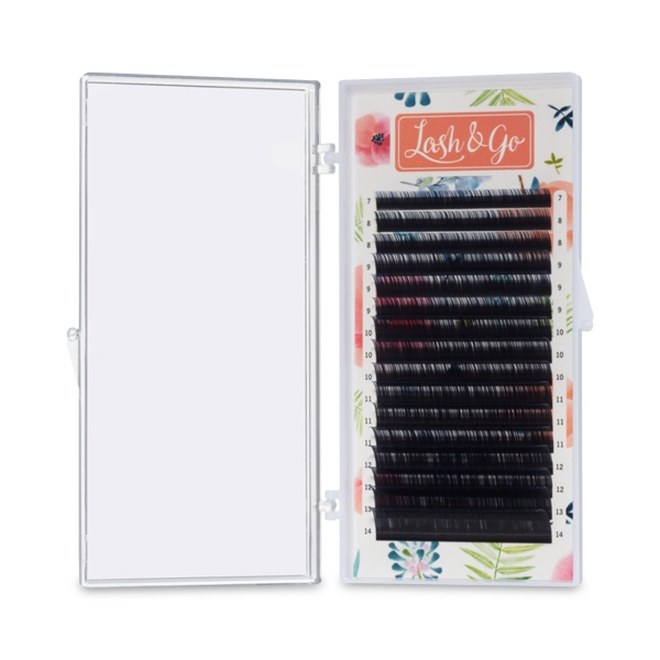 Lash&Go Ресницы омбре микс, Синий, 0.10/C/7-14 мм, 16 линий купить