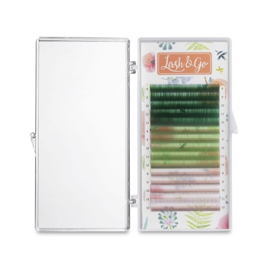 Lash&Go Ресницы микс, цветные, Avocado, 0.10/D/8-12 мм, 15 линий купить