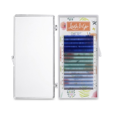 Lash&Go Ресницы микс, цветные, Blueberry, 0.07/D/8-12 мм, 15 линий купить