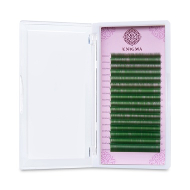 Enigma Ресницы микс, цветные, Зеленый, 0.10/D/8-13 мм, 16 линий купить