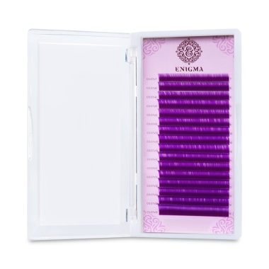 Enigma Ресницы микс, цветные, Фиолетовый, 0.10/D/8-13 мм, 16 линий купить
