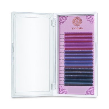 Enigma Ресницы микс, цветные, Pastel blues, 0.10/C/8-12 мм, 15 линий купить