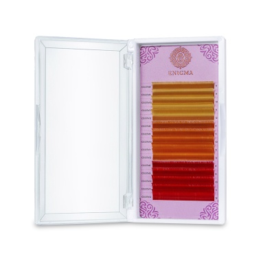 Enigma Ресницы микс, цветные, Spicy citrus, 0.07/C/8-12 мм, 15 линий купить