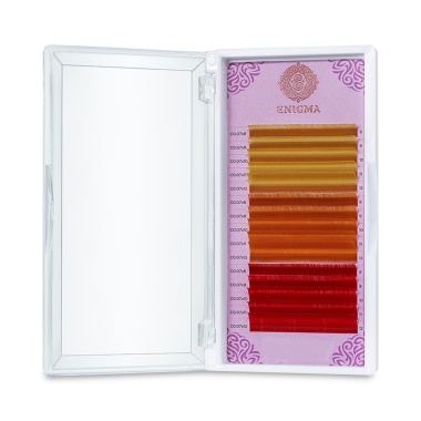 Enigma Ресницы микс, цветные, Spicy citrus, 0.10/C/8-12 мм, 15 линий купить