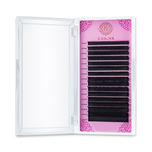 Enigma Ресницы микс, черные, 0.10/L/6-13 мм, 16 линий купить