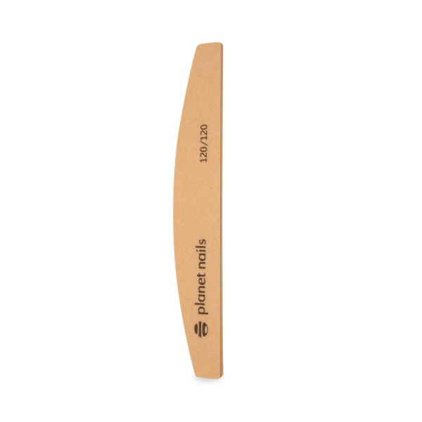 Planet Nails Пилка для ногтей широкая Mylar, полукруглая, персиковая, 120 грит купить
