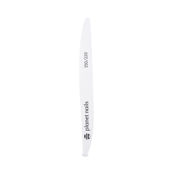Planet Nails Пилка на деревянной основе Волна, белая, 150/220 грит купить