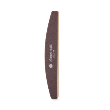 Planet Nails Шлифовка для ногтей Sponge, полукруглая, коричневая, 180/240 грит купить