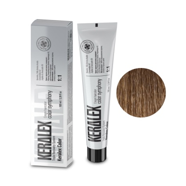 Keralex Крем-краска для волос Hair Color, 8.0 Medium Natural Blonde Средний блондин натуральный, 100 мл купить