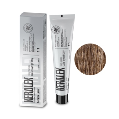 Keralex Крем-краска для волос Hair Color, 7.78 Dark Blonde Beige Pearl Темный блондин бежево-перламутровый, 100 мл купить