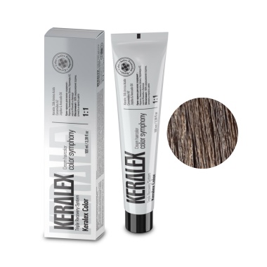 Keralex Крем-краска для волос Hair Color, 4.78 Dark Brown Beige Violet Темный шатен бежево-фиолетовый, 100 мл купить