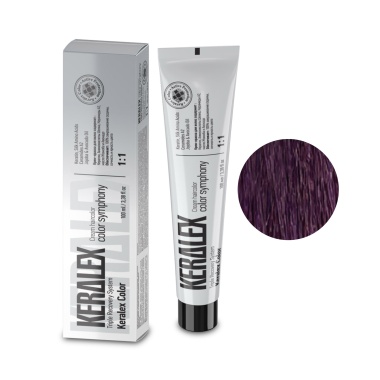 Keralex Крем-краска для волос Hair Color, 4.88 Dark Brown Violet Violet Темный шатен интенсивно-фиолетовый, 100 мл купить