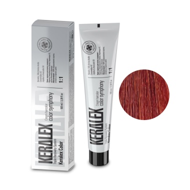 Keralex Крем-краска для волос Hair Color, 7.66 Dark Blonde Red Red Темный блондин интенсивно-красный, 100 мл купить