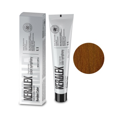 Keralex Крем-краска для волос Hair Color, 8.43 Medium Blonde Cooper-Gold Средний блондин медно-золотистый купить